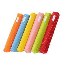 XLKJ Cute Slim Pencil Case, Pencil Bag, Beautiful Stationery Bag, The Name of the User Can Be Written On The Surface Of The Bag, Portable For Girls and Boys, Pack of 6, multicoloured