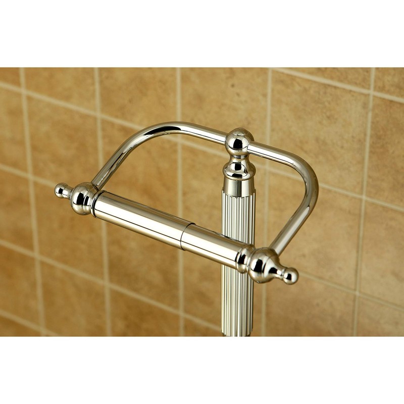Kingston Brass CC2101 Georgian Pedestal Paper Holder, 21-1/2-Inch, Polished Chrome