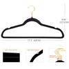 ManGotree Velvet Coat Hangers with 360° Swivel Gold Hook, Non-Slip