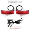 HDBUBALUS Chrome Red LED Saddlebag Running Brake Turn Light Fit