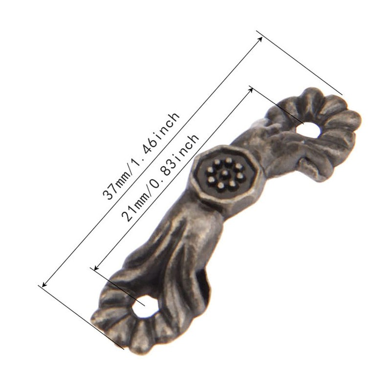 dophee 10Pcs Antique Brass Decorative Pulls Handles for Mini Jewelry
