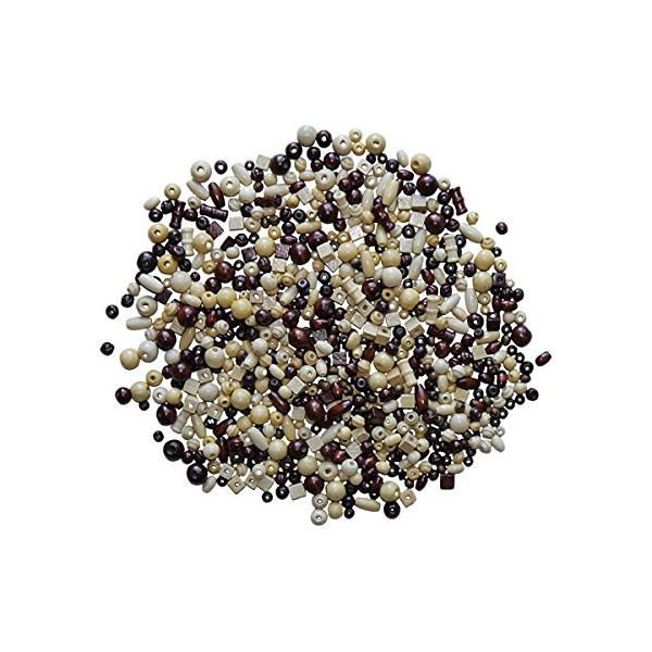 Creation Station CT2299 New Wooden Beads 200-Piece in Assorted Styles,