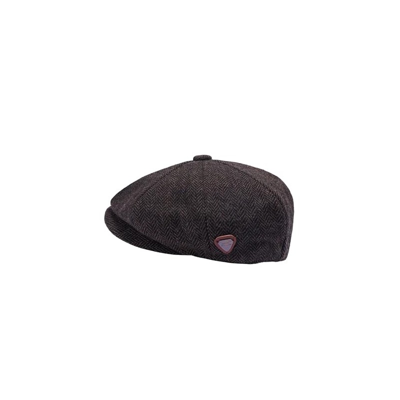 ZRWASKA® Mens Flat Caps UK 8 Panel Peaky Flat Baker