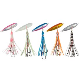 Inchku Octopus Bait Lure, Set of 5 Colors, Blue, Root Fish, Luminously, Boat Fishing, Tylava, Fishing (2.8 oz (80 g), 5 Color Set