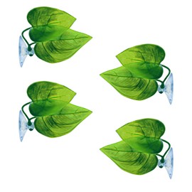 URATOT 4 Pack Betta Fish Leaf Pad Simulating The Natural Habitat for Betta Spawning Grounds Breeding Resting Bed