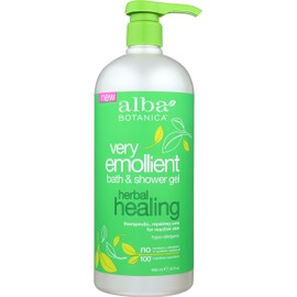 Alba Botanica Very Emollient Bath and Shower Gel, Herbal Healing, 32 Ounce