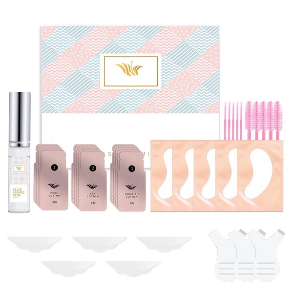 Wimpernlifting Set,Leicht Zu Bedienen Kit für Natürliche & Dickere Wimpern,Lash