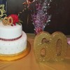 Number 60 Glitter Table Decoration Gold| Table Centrepiece | Table
