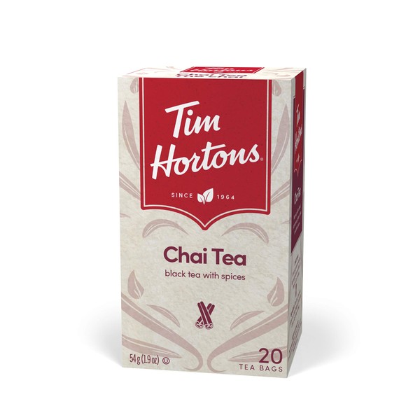 Tim Hortons Chai Tea Bags, 20 count, 54g | 1.9oz {Imported from Canada}