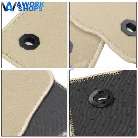Unbranded Fits 14-24 Lexus IS250 IS300 IS350 IS500 IS F Floor Mats Carpet Beige Nylon 4pcs