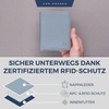 VON HEESEN® Men's Leather Wallet with Coin Compartment and RFID