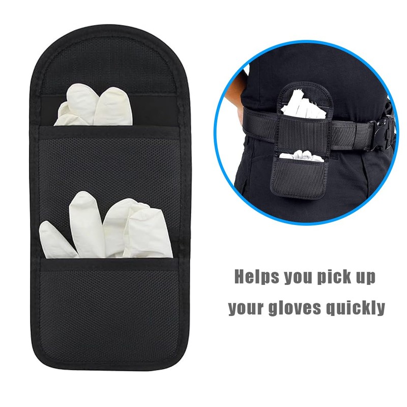WeddHuis Pack of 2 belt glove bag, latex glove, disposable