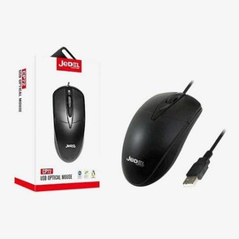 Jedel CP72 USB Optical Mouse, 1600 DPI Precision Sensor, Ergonomic Symmetrical Design, Black