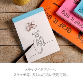 Clairefontaine Cf96732a Notepad Sketchbook Croquis [Graphite/GraF it] A6 (Pocket Version) White Paper (90 g/m2) 80 Sheets Plain, Acid Free, Acid Free, Acid Free Paper, PEFC Certified, Bundle/Night