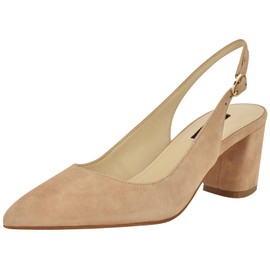 Nine West Women's Kamsee Slingback, Light Natural Suede 111, 7