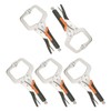 Biugaaufai 5 Pack 6 Inch C-Clamp Locking Pliers with Rubber