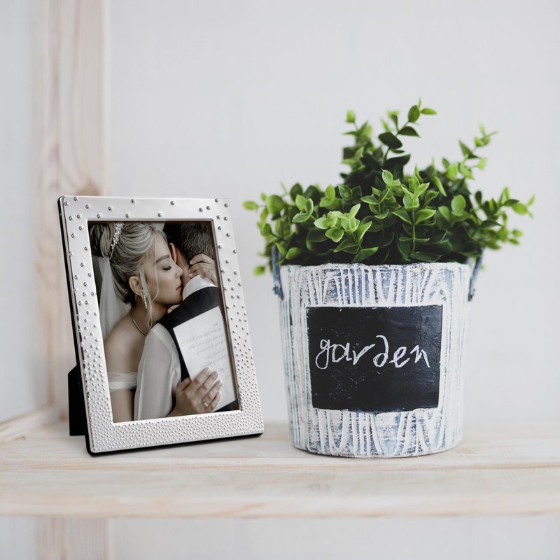 Frametigo Silver Plated Dazzle Bubble Photo Frame - Fits Photo