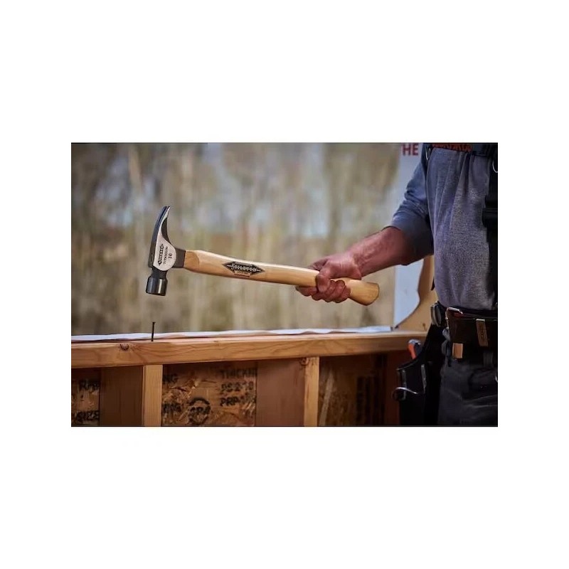 Stiletto TI16SC 16 Oz. Titanium Smooth Face Hammer, 18"Curved Hickory