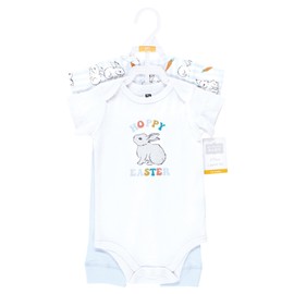 Hudson Baby Hudson Baby Unisex Cotton Bodysuit and Pant Set, Hoppy Easter, 12-18 Months