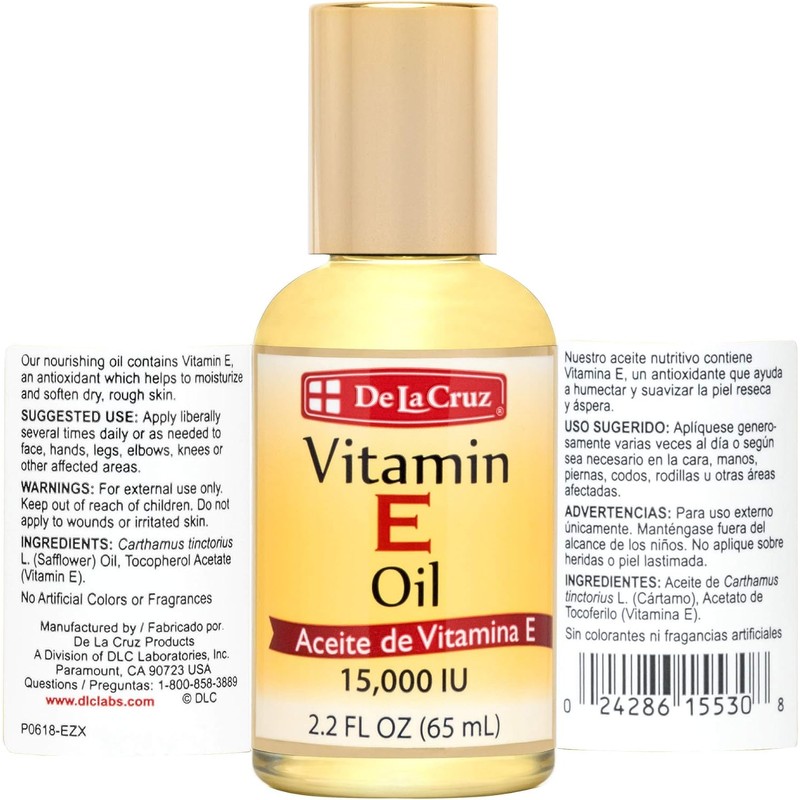 De La Cruz Vitamin E Oil, 2 Ounce