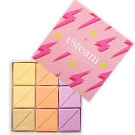 ESTEAM Shower Steamers – Pink Lightning – 18 Pack – Natural Aromatherapy Shower Bombs – Self Care Gifts for Her – Mixed Fragrances for Mind & Body Relief