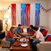 4th of July Foil Fringe Curtains, Red White Blue Streamers