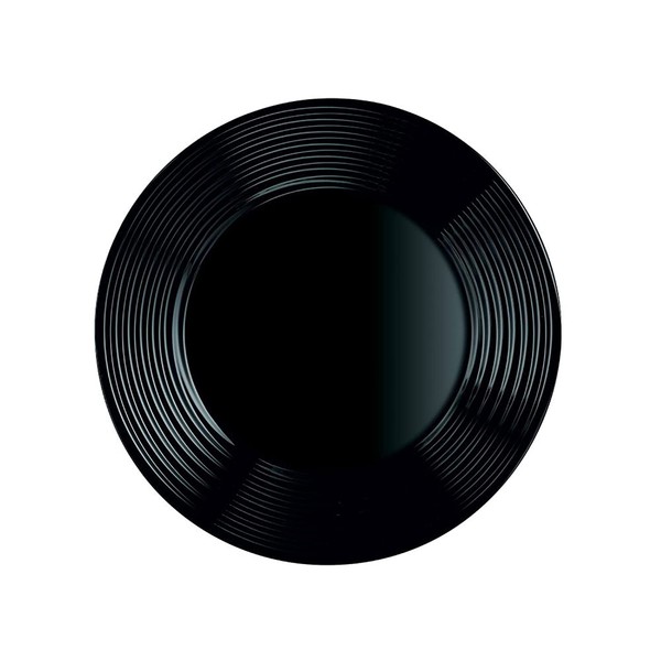 Arcoroc ARC L7613 Harena Teller flach, 19 cm, Opalglas, schwarz