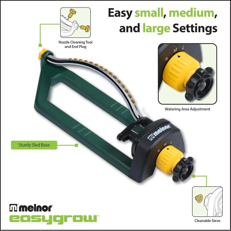 Melnor Oscillating Sprinkler with 15 Precision Nozzles and QuickConnect