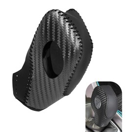 GRANDI Car Gear Shift Knob Cover, Shifter Knob Protector, Waterproof Leather Automobile Interior Accessories, Compatible with Ford Mondeo Escape Focus (Black)