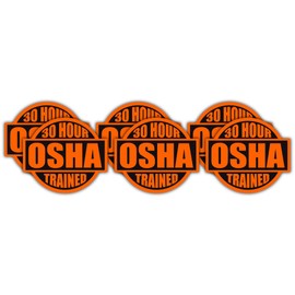 30 Hour OSHA Trained Hard Hat Sticker/Helmet Decal Label Lunch Tool Box Safety Stickers