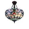 Radiance Goods Victorian Tiffany-Style Dark Bronze 2 Light Inverted Ceiling