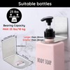 Segbeauty 3Pcs Adhesive Bottle Holder, Stainless Shampoo Bottle Holder, Dia