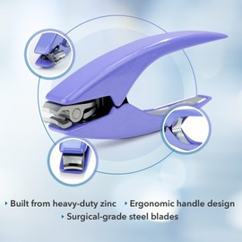 Clipperpro Omega Select - Cortaúñas para dedos de personas mayores, para mujeres y hombres, cortaúñas ergonómico con cabeza giratoria de 180 grados, cortaúñas afiladas y duraderas