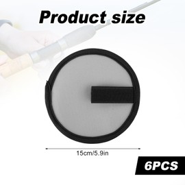 6pcs Lure Wrap, 5.9 Inch Fishing Lure Covers Bait Gloves Rod Armour Fish Hook Storage Protectors Pole Sleeve Lure Shield Guard to Keep Fishermen Fishing Safe for Fishing Rod (Gray)