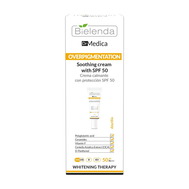 Bielenda Dr Medica Overpigmentation Beruhigende Creme mit Lichtschutzfaktor SPF 50