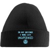 Hippowarehouse in My Defence I was Left Unsupervised Embroidered Beanie