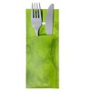 30 Cutlery Pockets with Napkin Apple Green Marbled 20 cm
