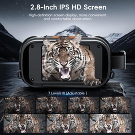 Night Vision Goggles, SKYBASIC Night Vision Binoculars for Adults, 10X Digital Zoom, 2.8'' HD Screen Binoculars Camera can Take Photo and Video with 32GB TF Card, Support Connecting to Computer