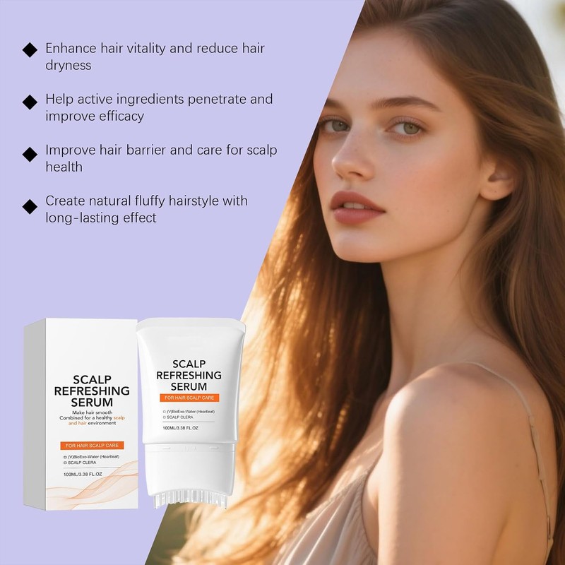 Sérum Congzikji para crecimiento del cabello con cepillo integrado –