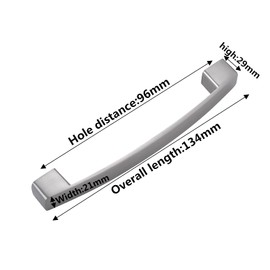 SYZOW Pack of 6 Cabinet Handles Stainless Steel Handles for Kitchen Cabinets 96 mm Hole Spacing Furniture Handles Kitchen Handles Brushed Stainless Steel Door Handles Kitchen Drawer Handles