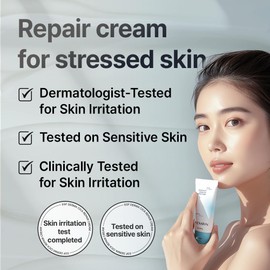PIENARIN EGF Derma Cica Repair Cream, EGF Facial Moisturizer for Sensitive Skin, Redness & Barrier Repair | Korean Facial Moisturizer for Dry, Irritated Skin (1.69oz / 50ml)