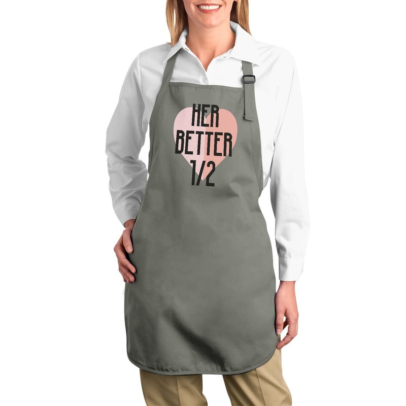 Fabulous Premium-Küchenschürze Grau Her Better Half Wedding Anniversary Celebration Gift
