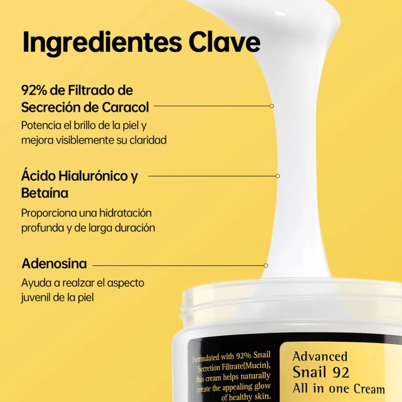 COSRX Advanced Snail 92 Crema Facial Todo en Uno 100g