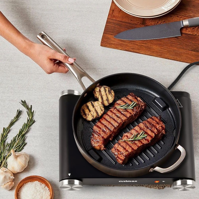 CUSIMAX Electric Burner Hot Plate for Cooking Cast Iron hot