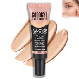 HERBENJOY Concealer Full Coverage, Colour Corrector for Dark Circles, Under Eye Brightener, Liquid Concealer for Mature Skin, Cover Up Dark Spot Dullness, Vegan & Cruelty-Free(Light Nude)