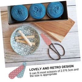 minkissy 6pcs Leather Scissors Protector Cover for Scissors and Lightweight Embroidery Crafting