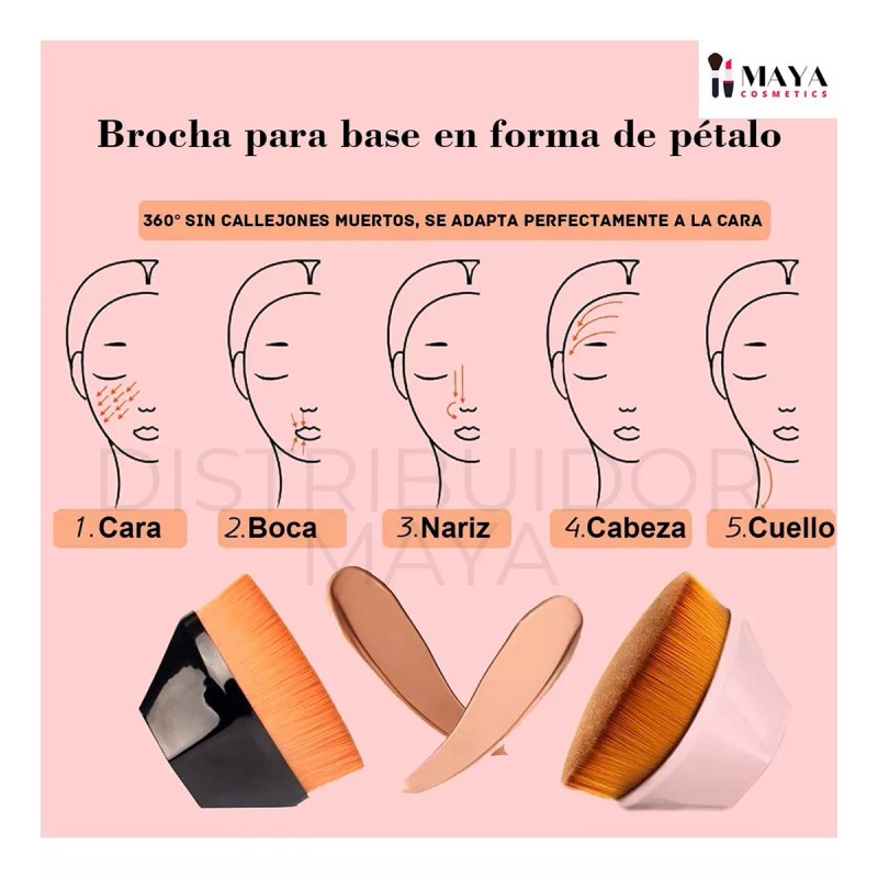 Maya Kit Brochas Contorno Brocha Kabuki Paleta Contorno Bissu