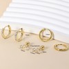 Gold Hoop Earrings Set, Dainty 14K Gold Small Huggie Hoop