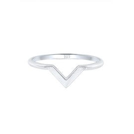 Elli 0603561318 Women's Solitaire Annual Ring 925 Sterling Silver, Silver, None