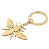 TIZURO Stainless Steel Bee Keychains Spring Summer Insects Car Keys